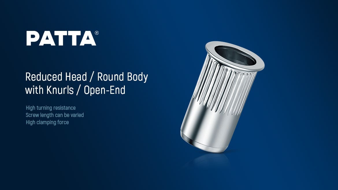 花齿拉帽/开口端减少头部/圆形主体